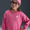 Nike Sportswear Club Fleece Big Kids' Oversized Sweatshirt In Pink