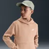 Nike Sportswear Club Fleece Big Kids' Pullover Hoodie In Neutral