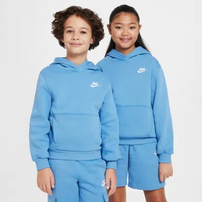 Nike Sportswear Club Fleece Big Kids' Pullover Hoodie In Blue