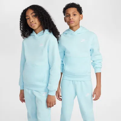 Nike Sportswear Club Fleece Big Kids' Pullover Hoodie In Blue