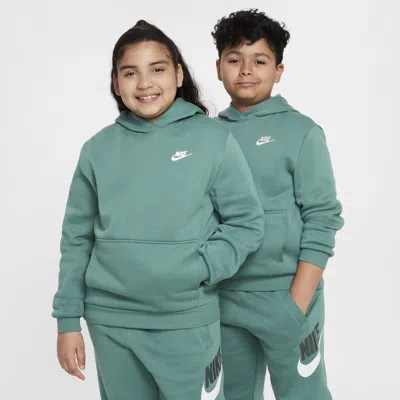 Nike Sportswear Club Fleece Big Kids' Pullover Hoodie (extended Size) In Green