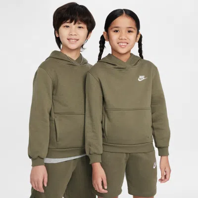 Nike Sportswear Club Fleece Big Kids' Pullover Hoodie In Green