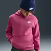Nike Sportswear Club Fleece Big Kids' Pullover Hoodie In Pink