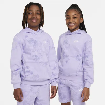 Nike Sportswear Club Fleece Big Kids' Pullover Hoodie In Purple