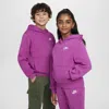 Nike Sportswear Club Fleece Big Kids' Pullover Hoodie In Purple