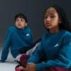 Nike Sportswear Club Fleece Big Kids' Sweatshirt In Blue