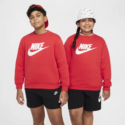 Nike Sportswear Club Fleece Big Kids' Sweatshirt (extended Size) In Red