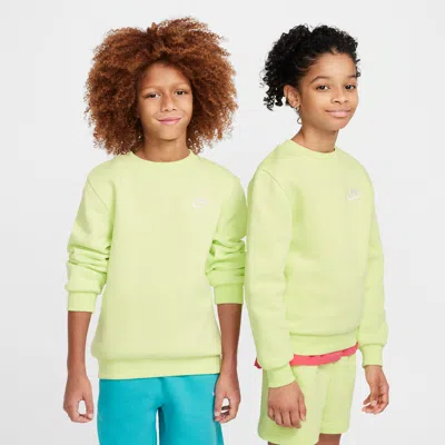 Nike Sportswear Club Fleece Big Kids' Sweatshirt In Yellow