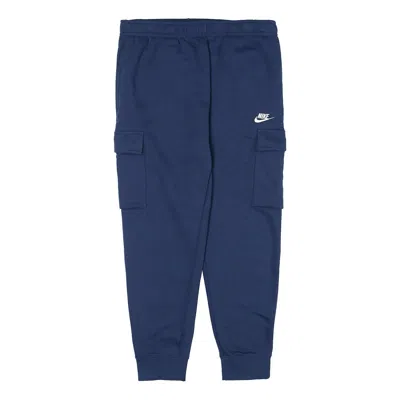 Nike Sportswear Club Fleece Cargo Stay Warm Bundle Feet Sports Long Pants Royal Blue