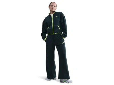 Nike Sportswear Club Fleece Cozy Mid-rise Wide Pants In Green