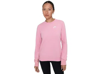 Nike Sportswear Club Fleece Crew Neck Sweatshirt In Pink
