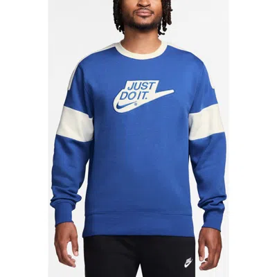 Nike Sportswear Club Fleece Crewneck Sweatshirt In Blue