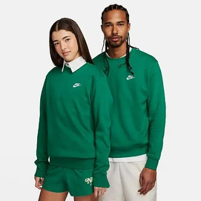 Nike Sportswear Club Fleece Crewneck Sweatshirt In Malachite/white
