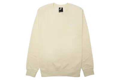 Pre-owned Nike Sportswear Club Fleece Crewneck Tan