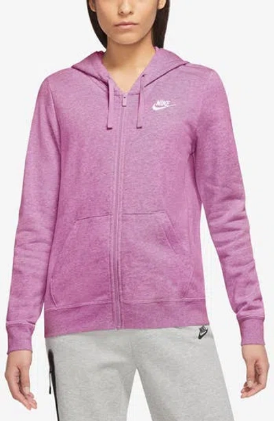 Nike Sportswear Club Fleece Full Zip Hoodie In Purple