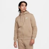 Nike Men's  Sportswear Club Fleece Full-zip Hoodie In Khaki/khaki/white