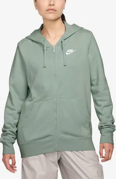 Nike Sportswear Club Fleece Full Zip Hoodie In Green