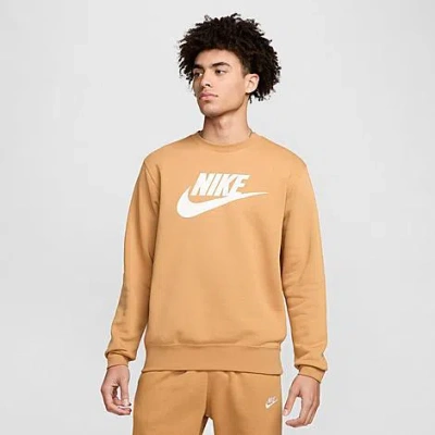 Nike Sportswear Club Fleece Futura Logo Crewneck Sweatshirt In Multi