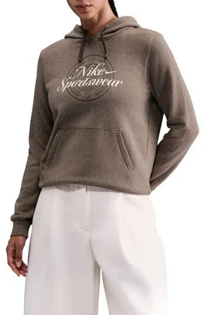 Nike Sportswear Club Fleece Hoodie In Brown