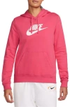 Nike Sportswear Club Fleece Hoodie In Aster Pink/white