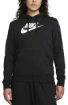 Nike Women's  Sportswear Club Fleece Logo Pullover Hoodie In Black