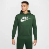 Nike Men's  Sportswear Club Fleece Graphic Pullover Hoodie In Fir/fir/white