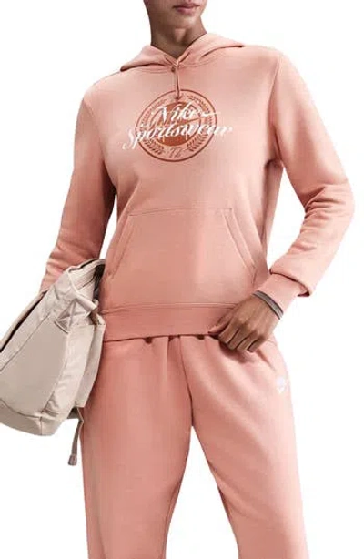Nike Sportswear Club Fleece Hoodie In Pink