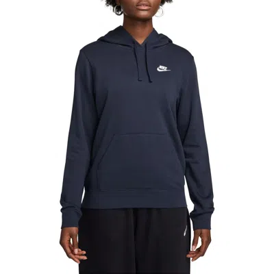 Nike Sportswear Club Fleece Hoodie In Obsidian/white