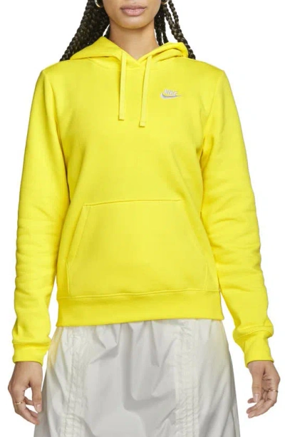 Nike Sportswear Club Fleece Hoodie In Opti Yellow/ White