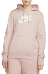 Nike Sportswear Club Fleece Hoodie In Pink Oxford/white