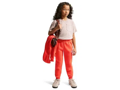 Nike Sportswear Club Fleece Joggers (big Kid) Kid's Clothing Turf Orange/white: M (10-12 Big Kid) One Siz