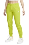 Nike Sportswear Club Fleece Joggers In Bright Cactus/white