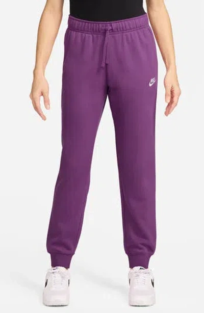 Nike Sportswear Club Fleece Joggers In Hot Fuchsia/white