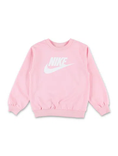 Nike Sportswear Club Fleece Kids Logo Sweatshirt In Pink