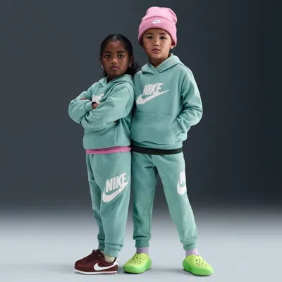 Nike Sportswear Club Fleece Little Kids' Hoodie Set In Green