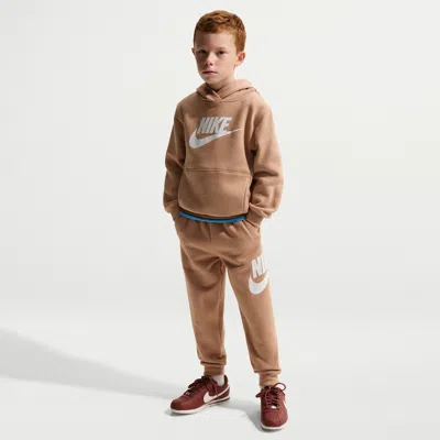 Nike Sportswear Club Fleece Little Kids' Jogger Pants In Brown
