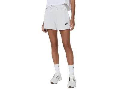 Nike Sportswear Club Fleece Mid-rise Shorts In White