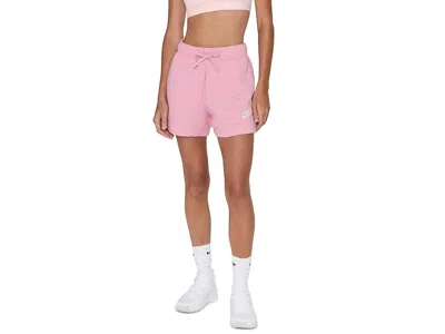 Nike Sportswear Club Fleece Mid-rise Shorts In Pink