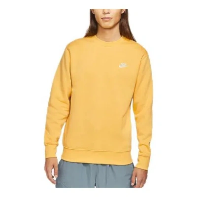 Nike Sportswear Club Fleece Round Neck Pullover 'bright Yellow'