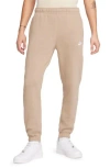 Nike Men's  Sportswear Club Fleece Pants In Khaki/khaki/white