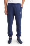 Nike Sportswear Club Knit Sports Long Pant Male Green Navy In Midnight Navy/ White