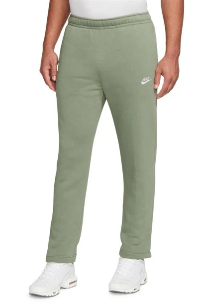 Nike Sportswear Club Fleece Sweatpants In Oil Green/ White