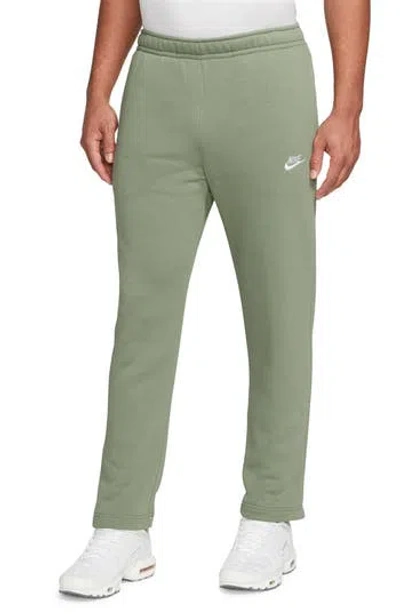 Nike Sportswear Club Fleece Sweatpants In Oil Green/white
