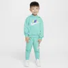 Nike Babies' Sportswear Club Fleece Toddler Hoodie Set In Green