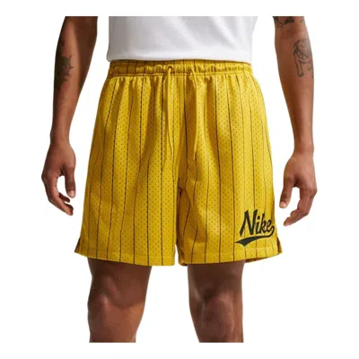 Nike Sportswear Club Flow Shorts 'saffron Quartz Black' In Yellow