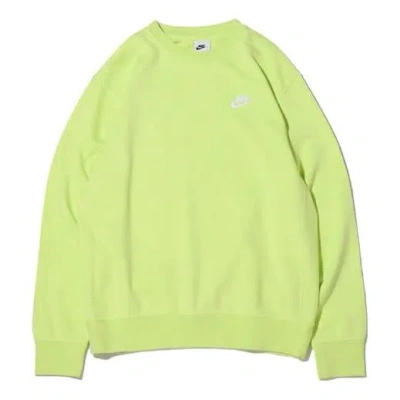 Nike Sportswear Club French Terry Logo Sweatshirt 'neon Green'