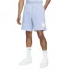 Nike Sportswear Club Graphic Shorts In Pale Lavender In Blue