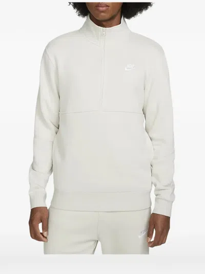 Nike Sportswear Club Half-zip Sweater In White