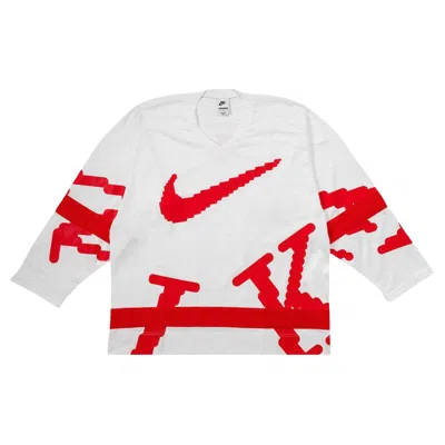 Pre-owned Nike Sportswear Club Hockey Jersey 'white/university Red/university Red' | Men's Size M