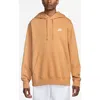 Nike Sportswear Club Hoodie In Orange